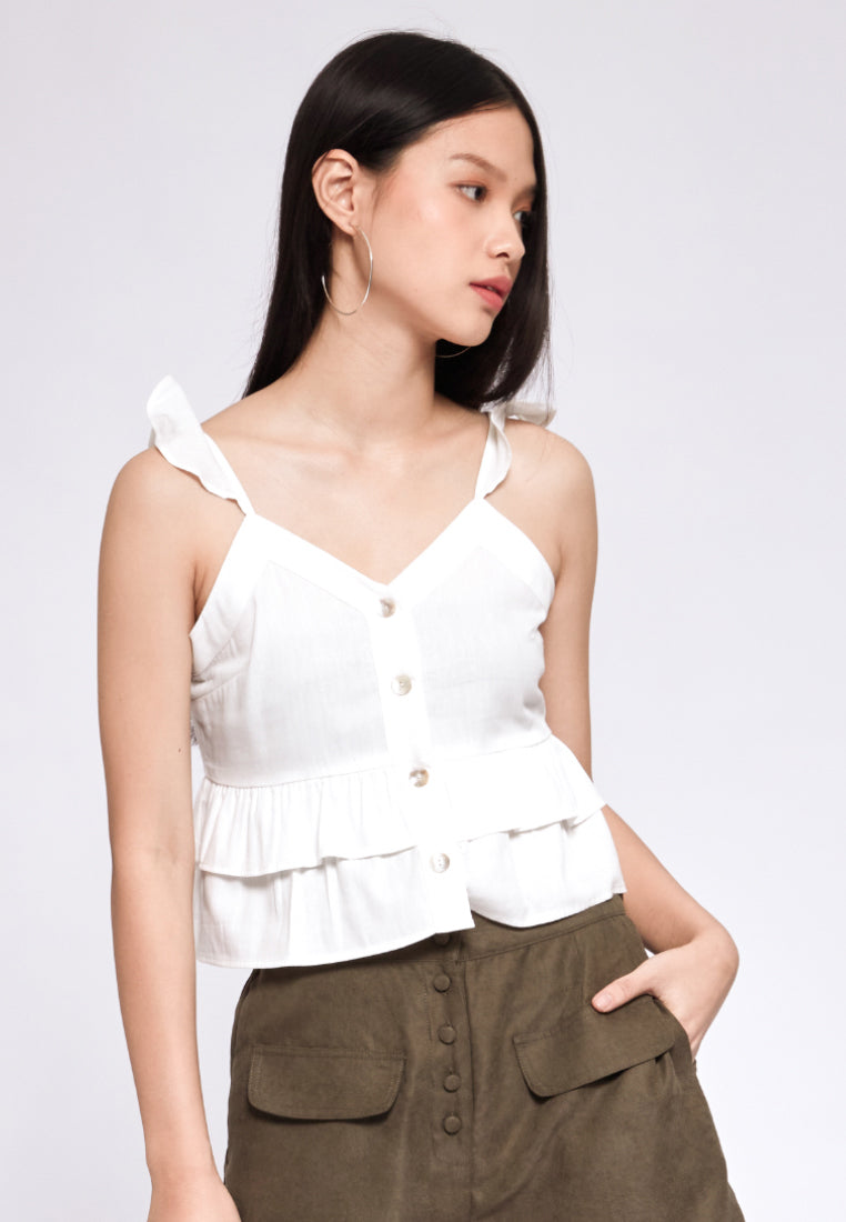 Ruched Sleeveless Top