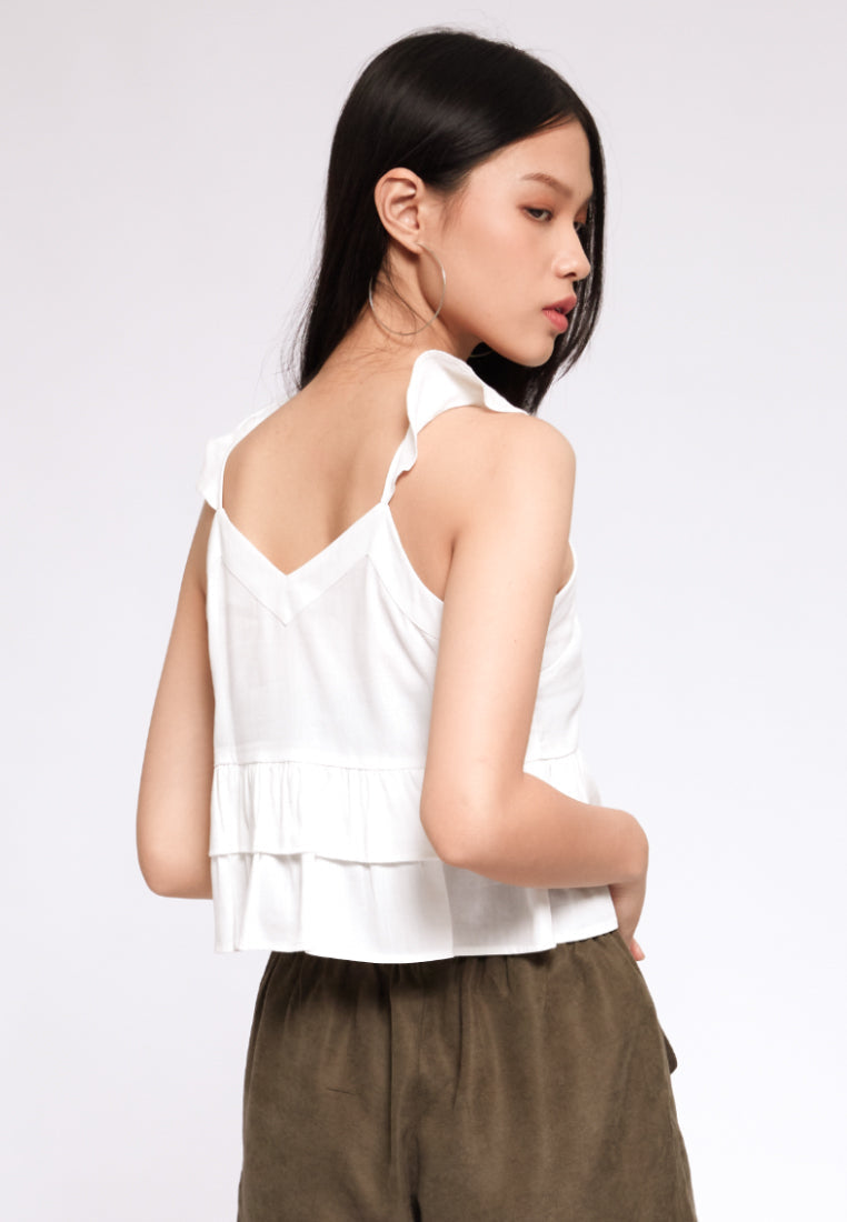 Ruched Sleeveless Top