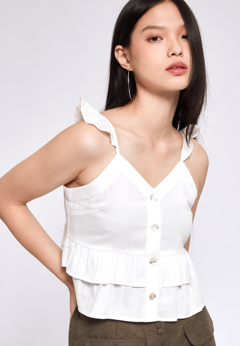 Ruched Sleeveless Top