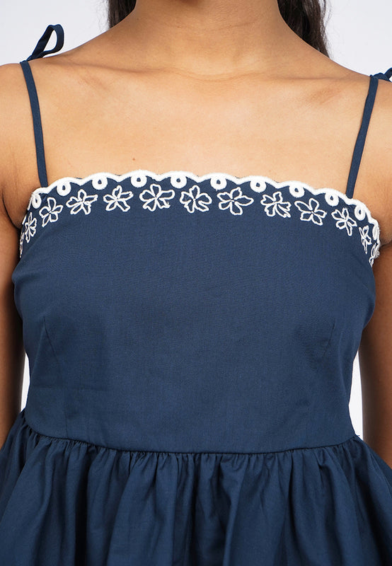 Embroidered Peplum Camisole