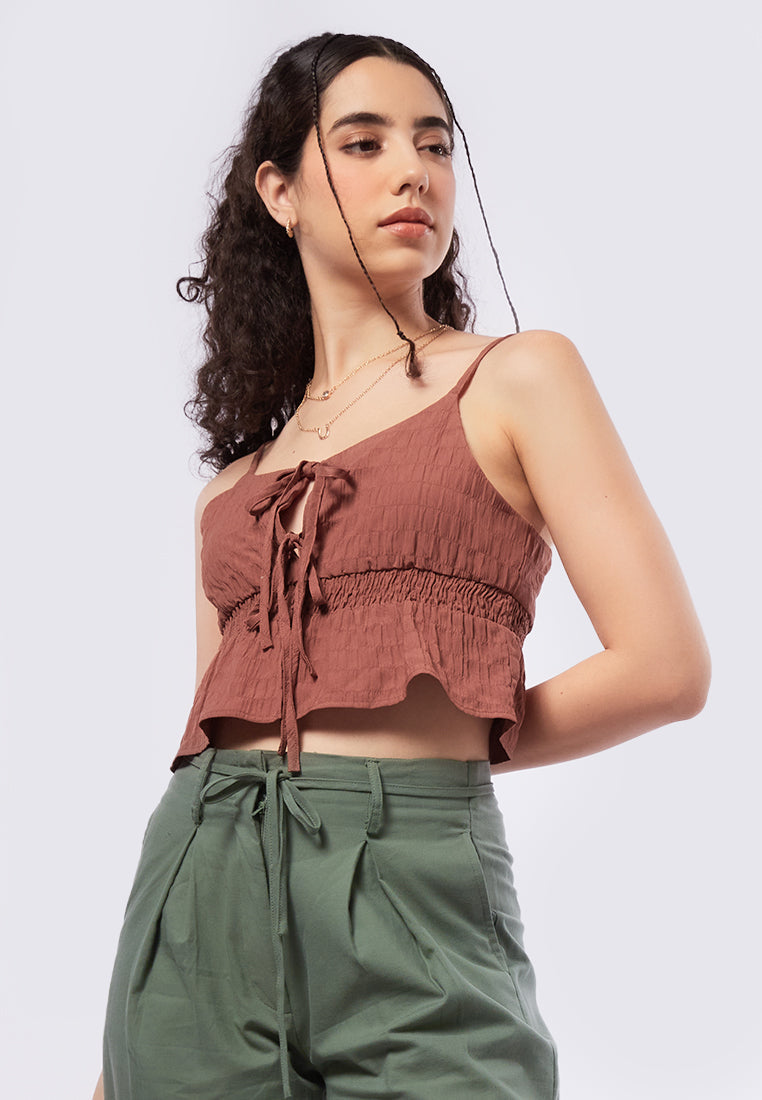 Tie on Front Ruffle Hem