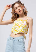 Printed Scarf Tank Top