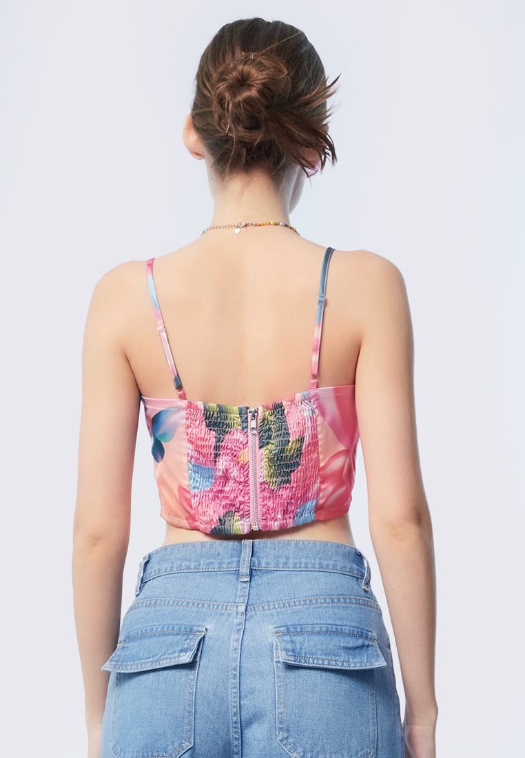 Printed Crop Tank Top
