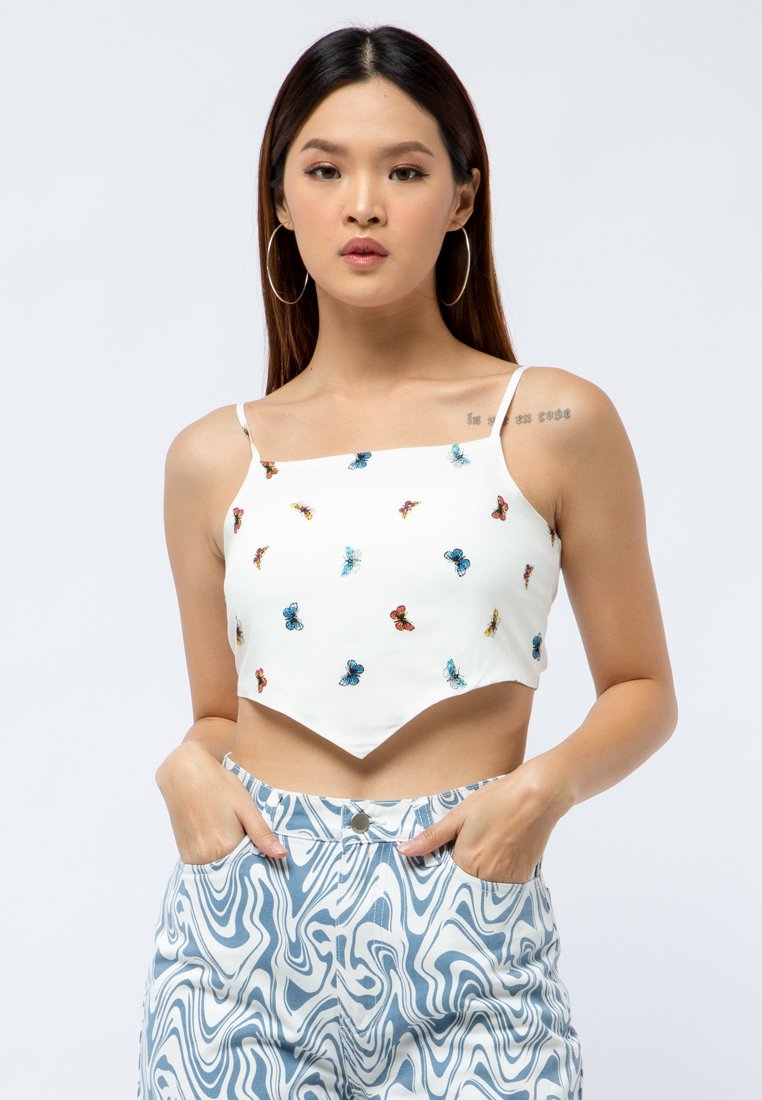 Printed Crop Tank Top