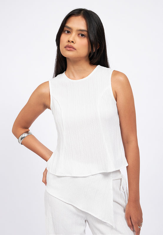 Textured Sleeveless Top