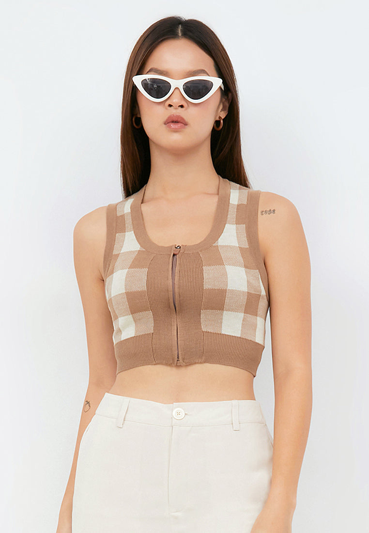 Square Neck Crop Vest