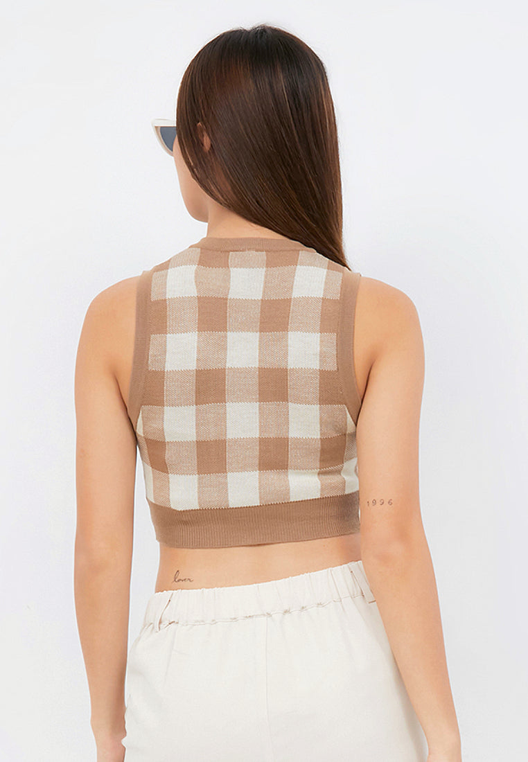 Square Neck Crop Vest