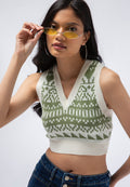 All Over Print Crop Vest