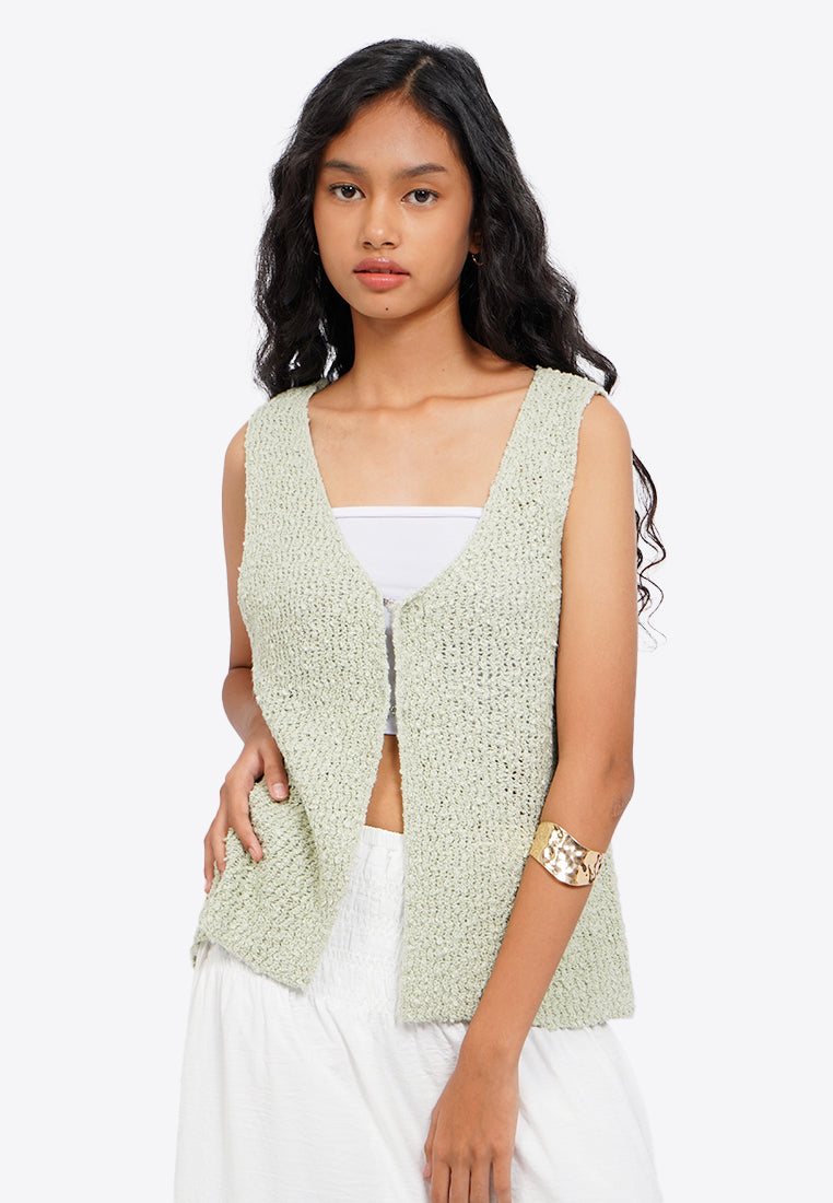 Textured Knit Vest