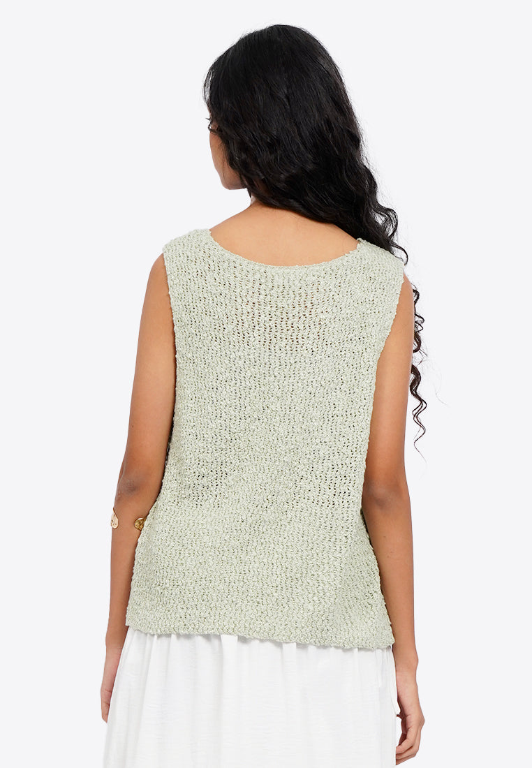 Textured Knit Vest