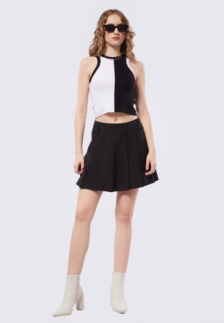 Colorblock Sleeveless Knit Top