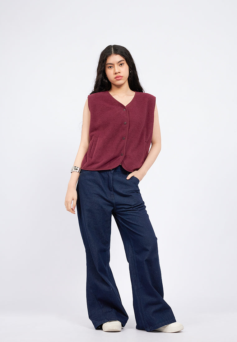 Textured Fleece Vest