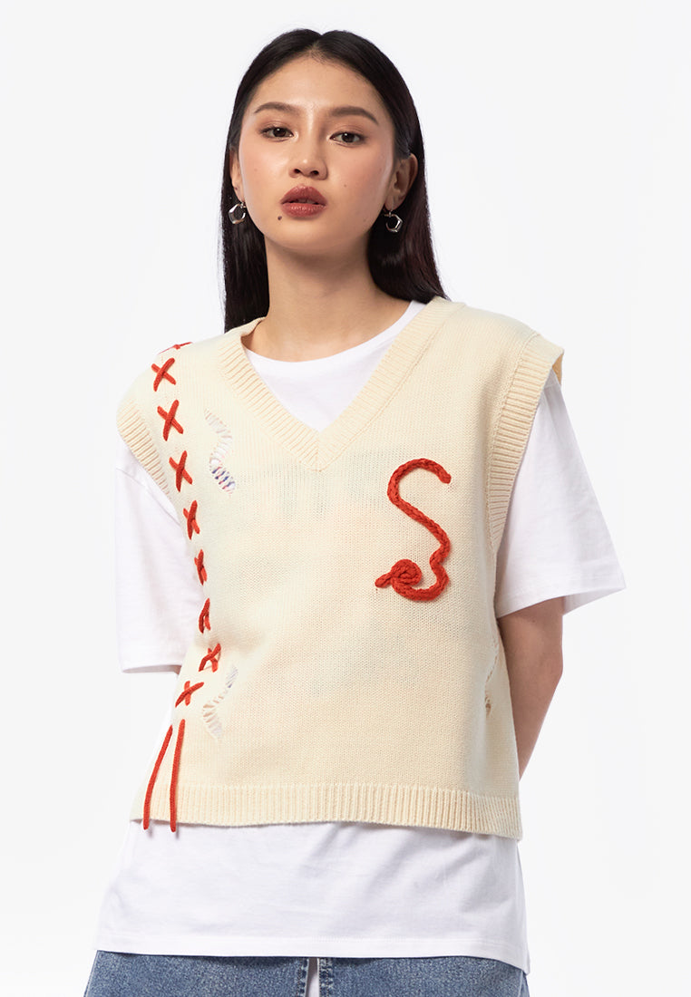 Lace Up Oversized Vest
