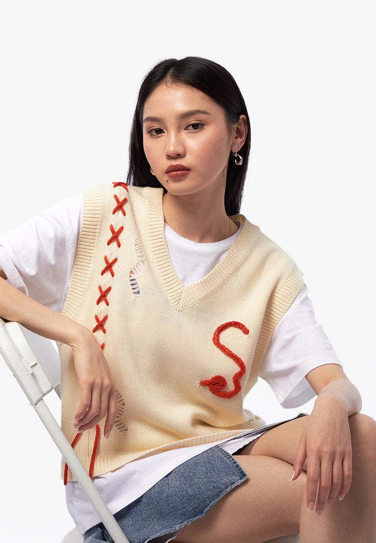 Lace Up Oversized Vest