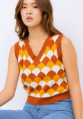 Printed Crop Vest