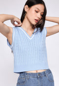 V-neck Fitted Knit Vest