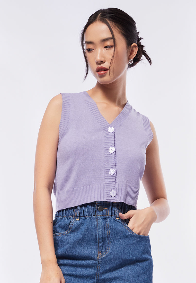 Button Up Knit Vest