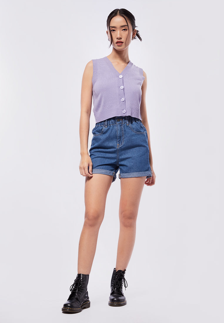 Button Up Knit Vest