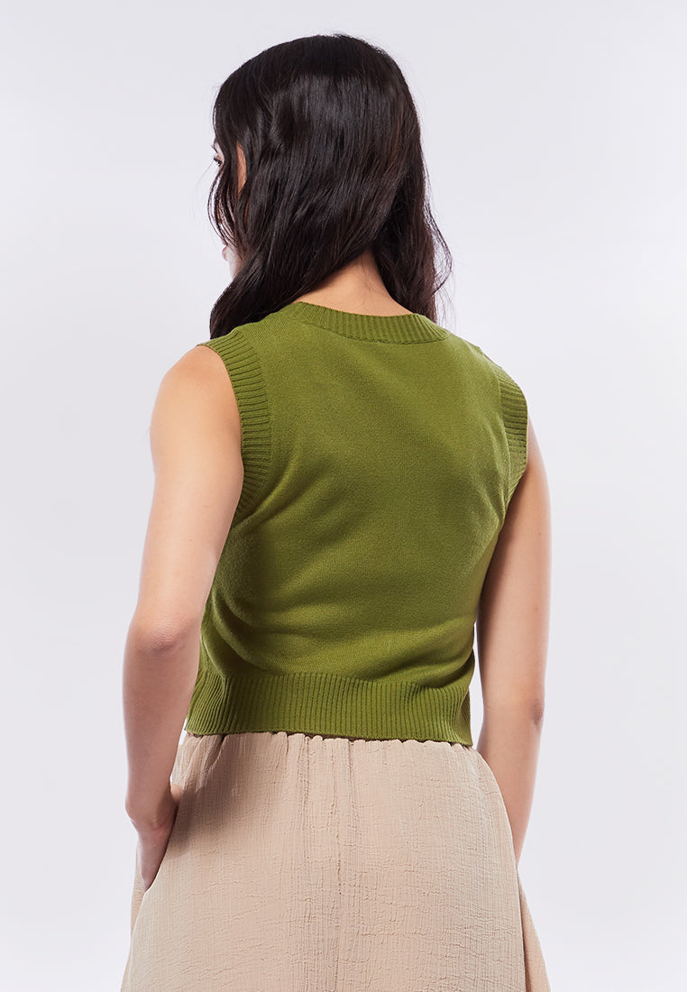 Button Up Knit Vest