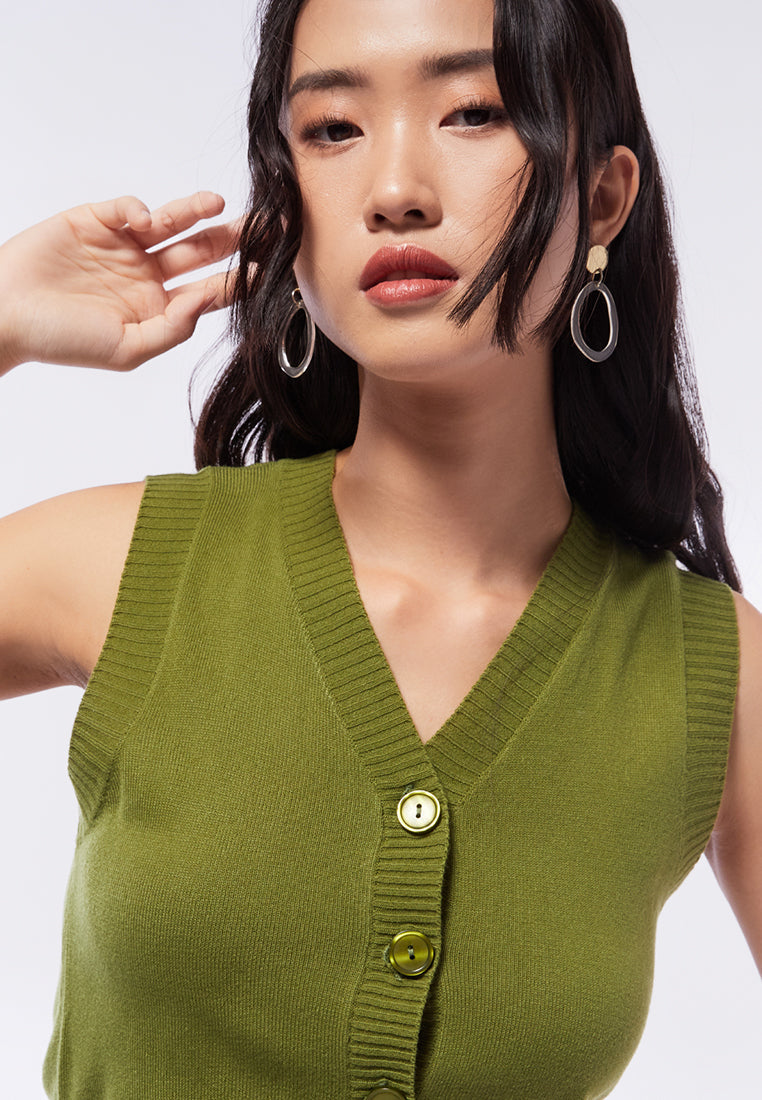 Button Up Knit Vest