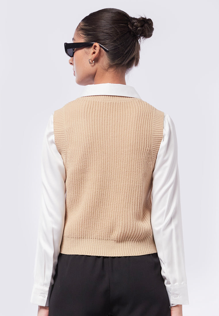 V-Neck Knit Vest