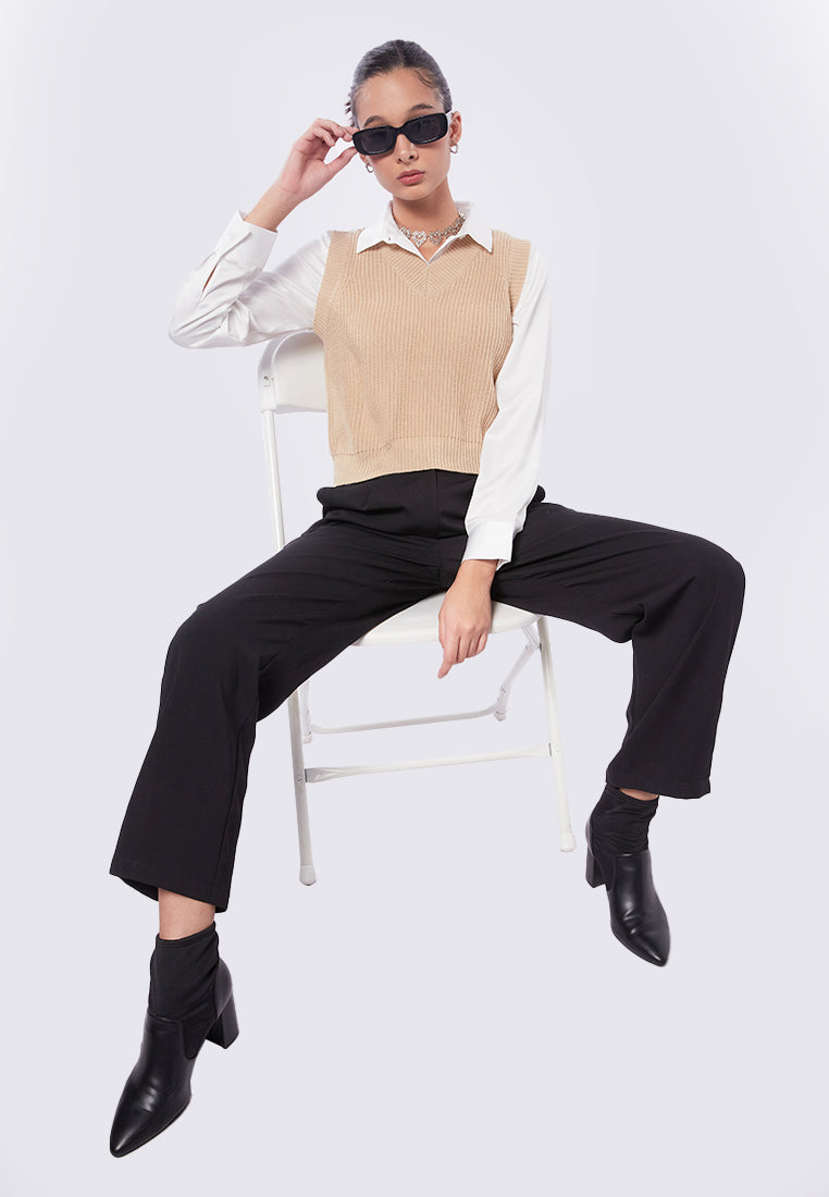 V-Neck Knit Vest