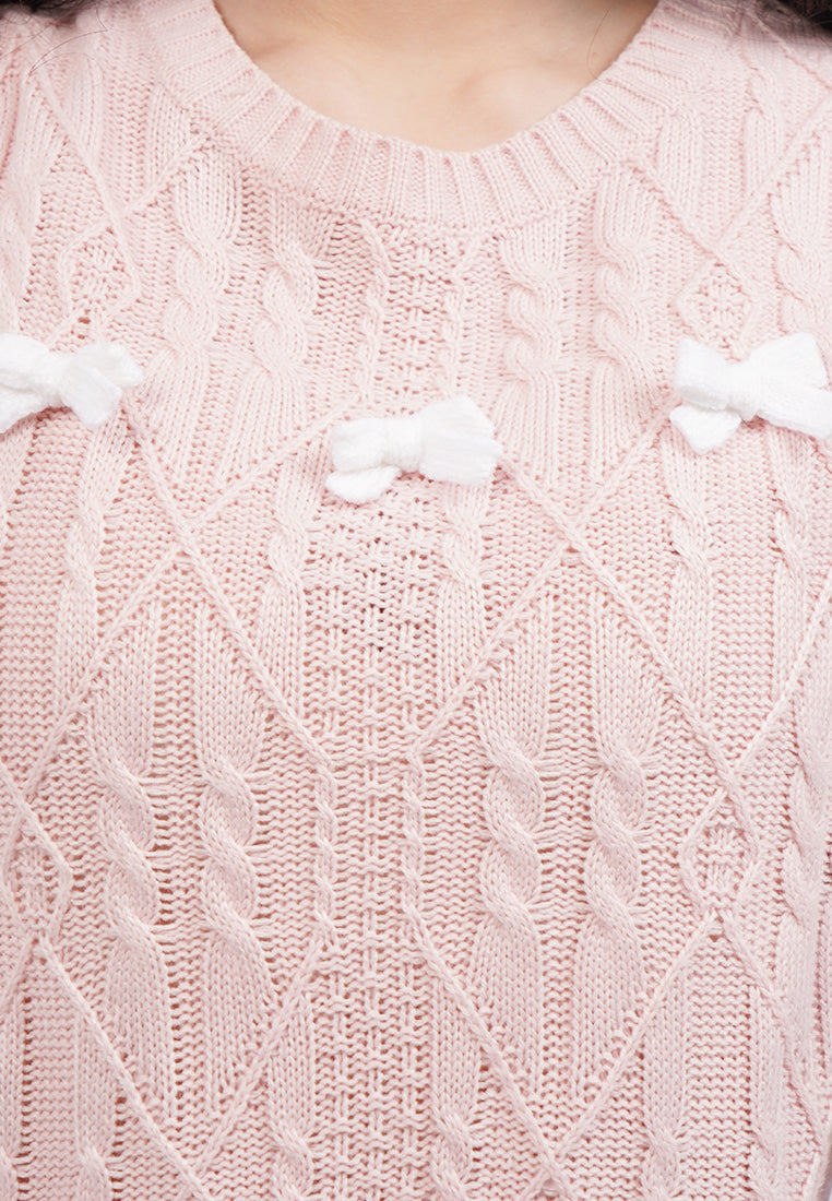 Sleeveless Knit Top with Ribbon Details