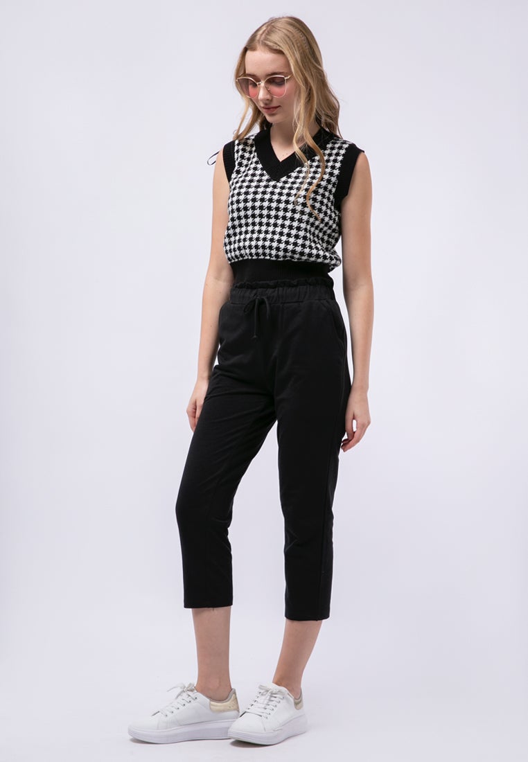 Checked Crop Vest