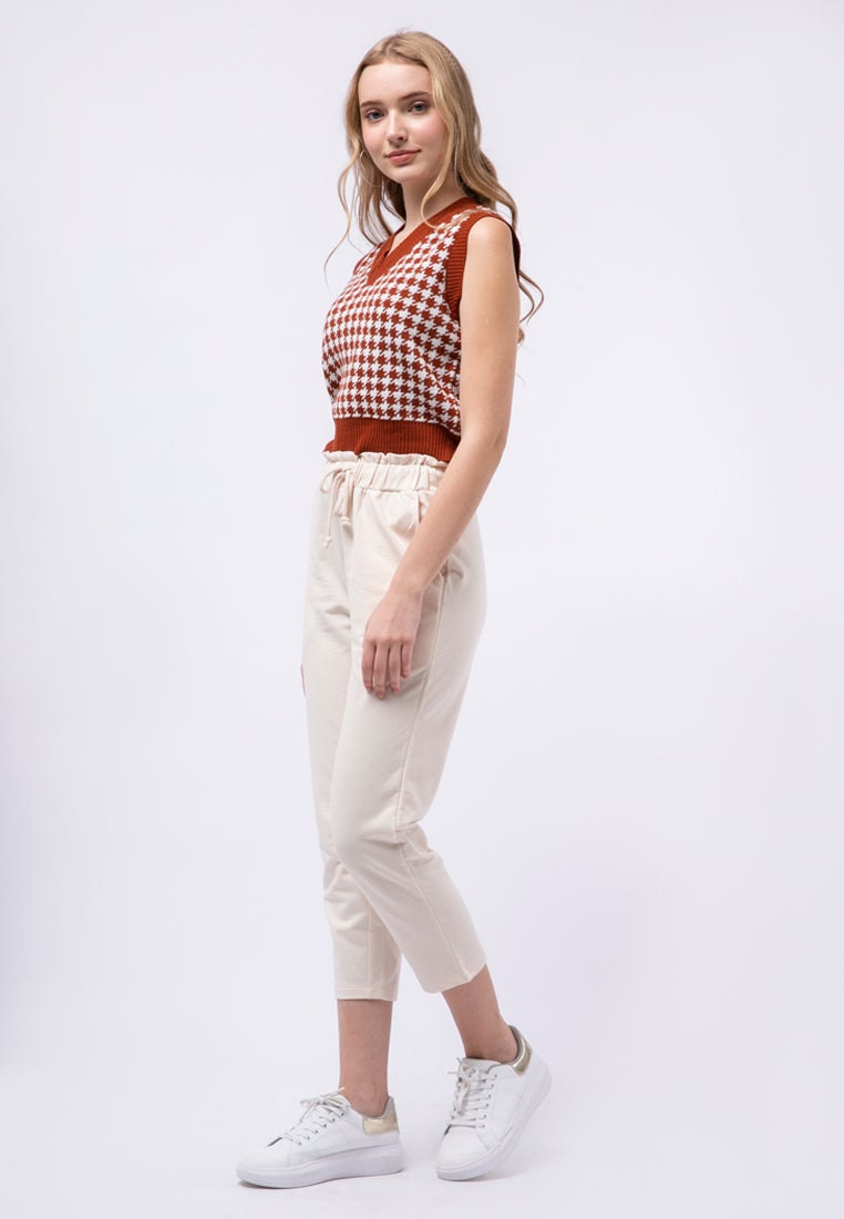 Checked Crop Vest