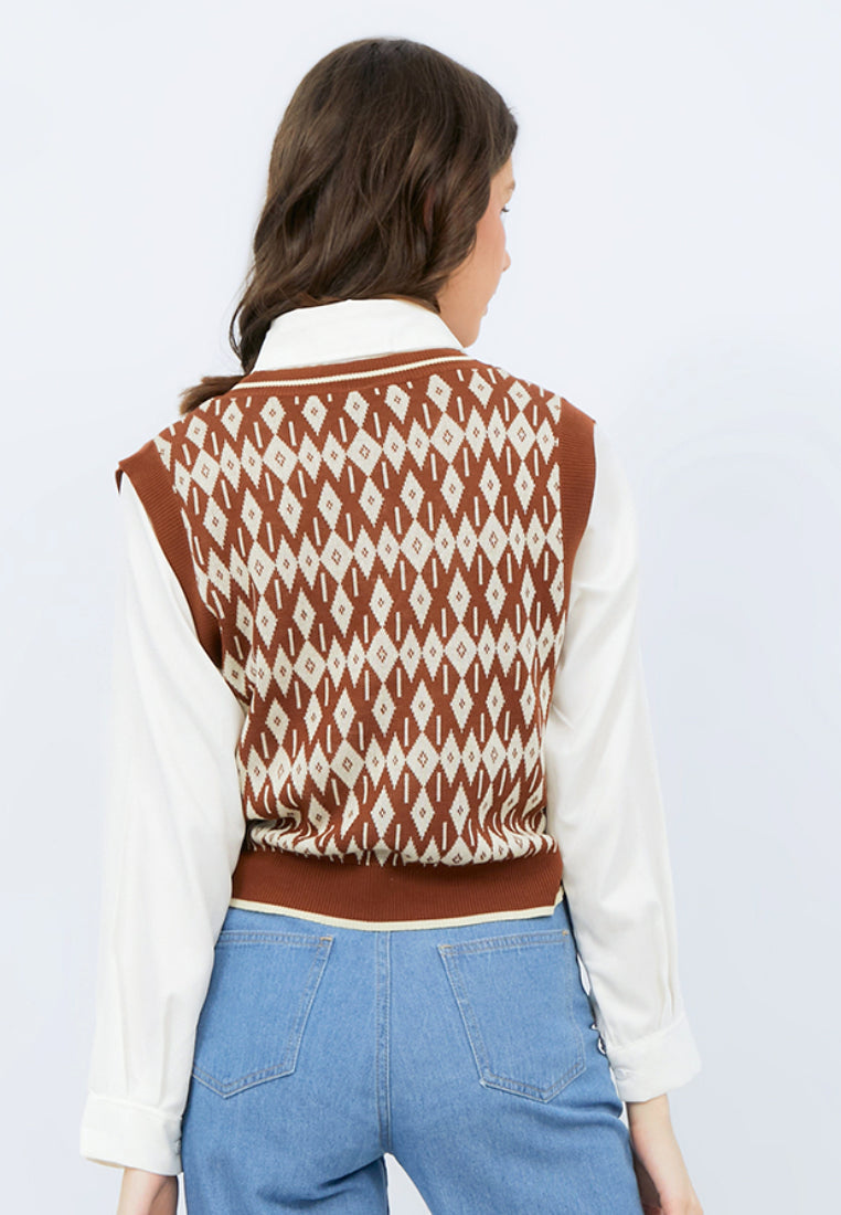 Printed Knit Vest