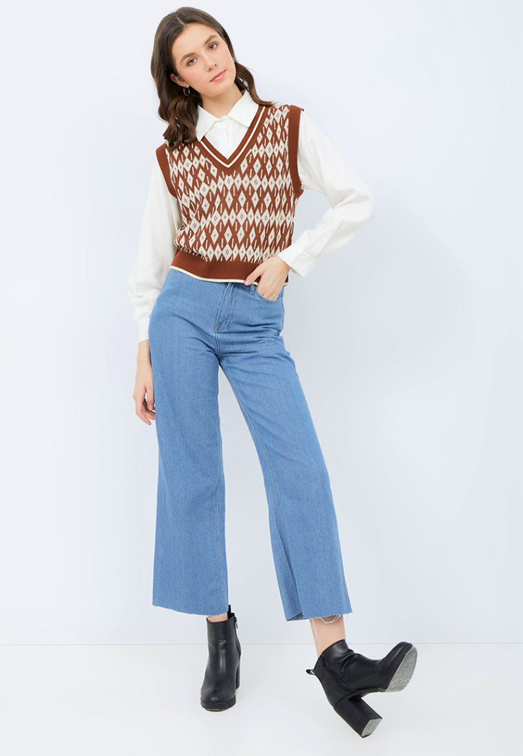 Printed Knit Vest