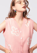 Loose Button Up Knit Vest