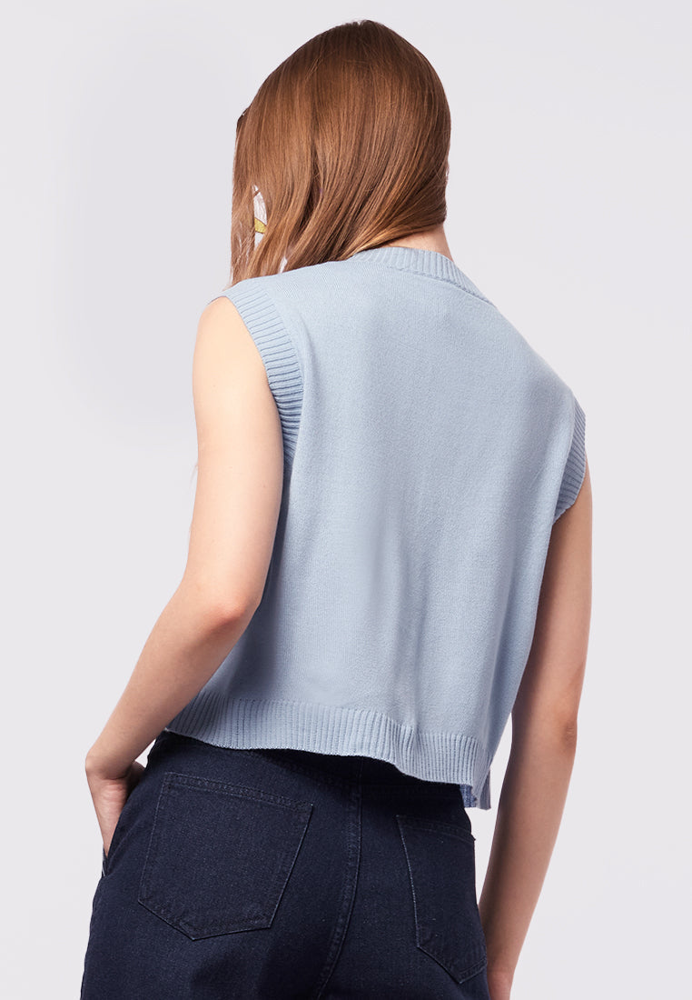 Loose Button Up Knit Vest