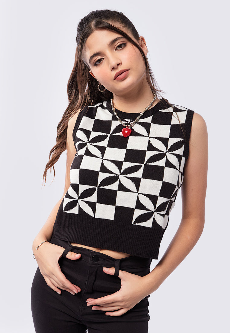 Colorblock Knit Vest