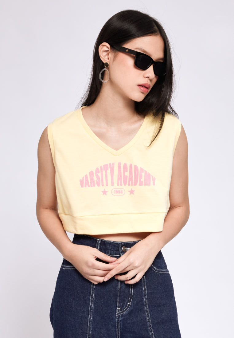 V-neck Crop Waistcoat