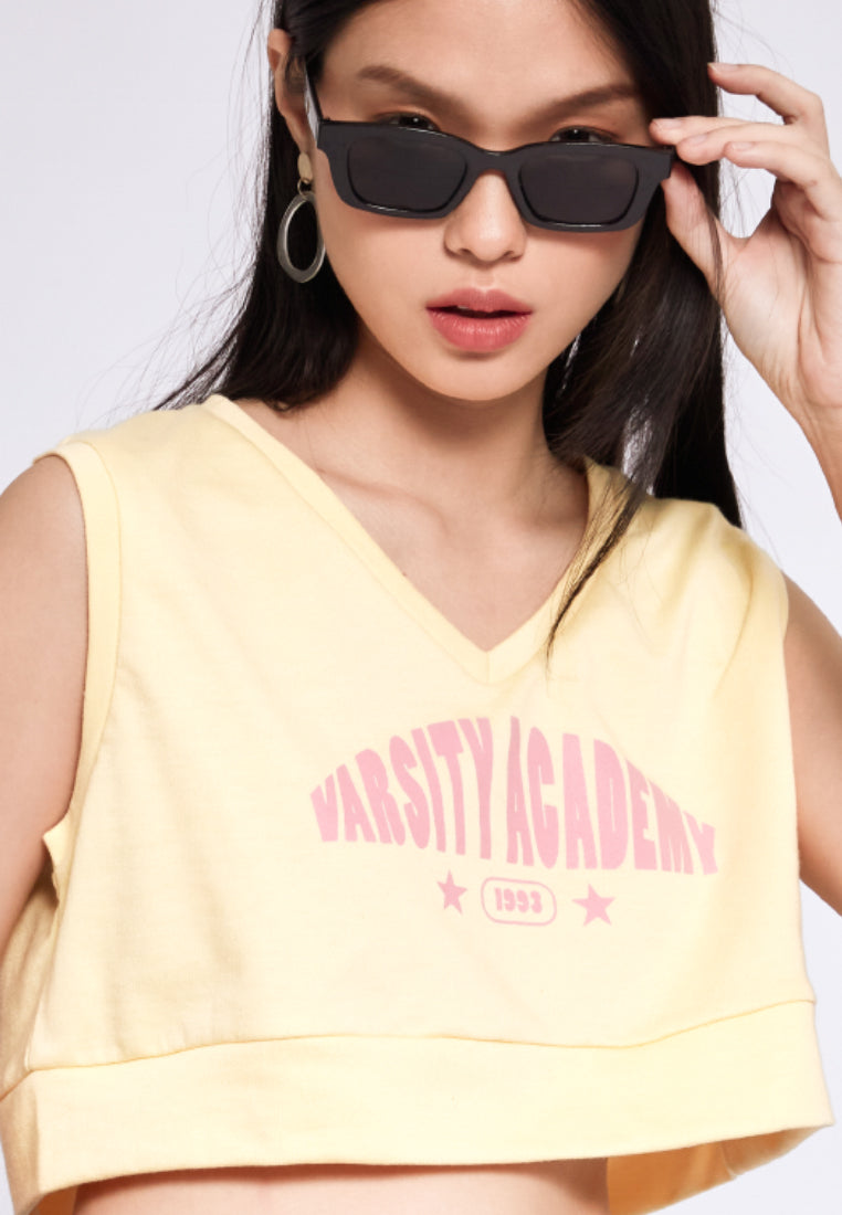 V-neck Crop Waistcoat