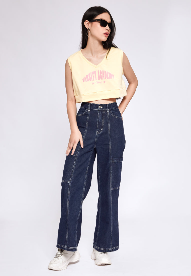 V-neck Crop Waistcoat