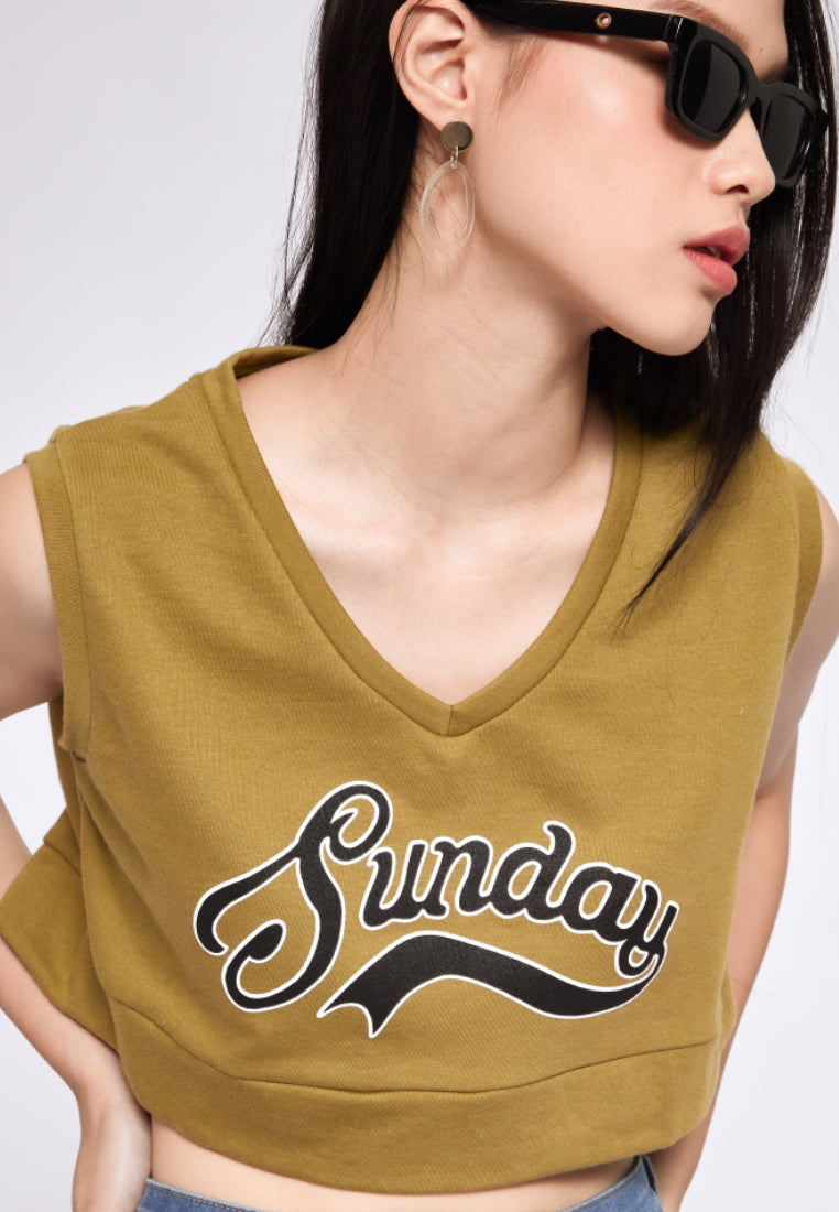 V-neck Crop Waistcoat