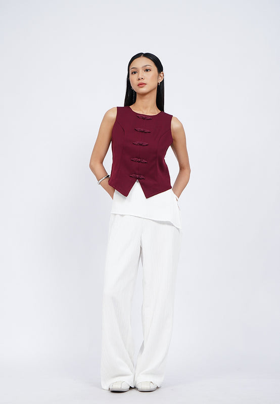 Fitted Round Neck Waistcoat