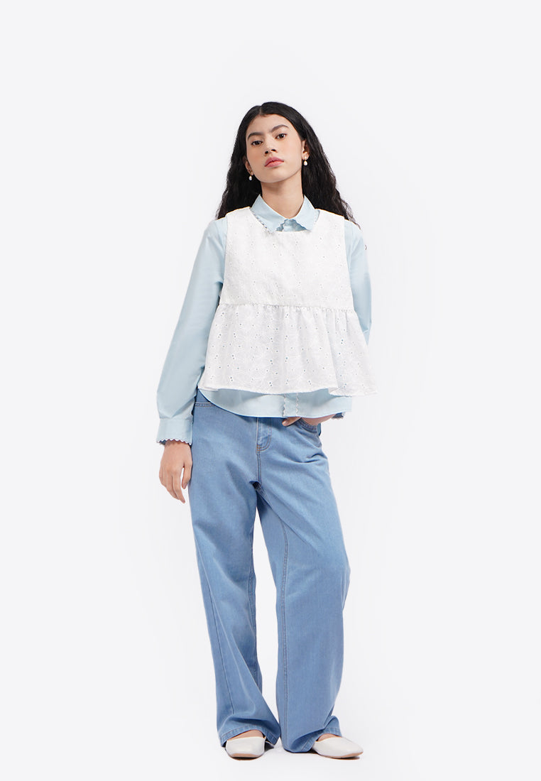 Eyelet Crop Vest