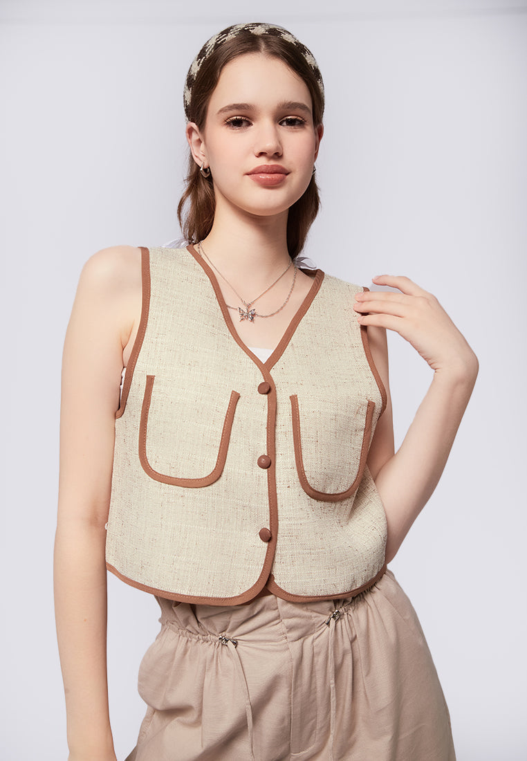Sleeveless Canvas Vest