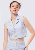 Striped Crop Vest