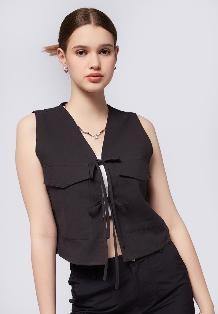 Tied Sleeveless Top