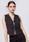 Tied Sleeveless Top