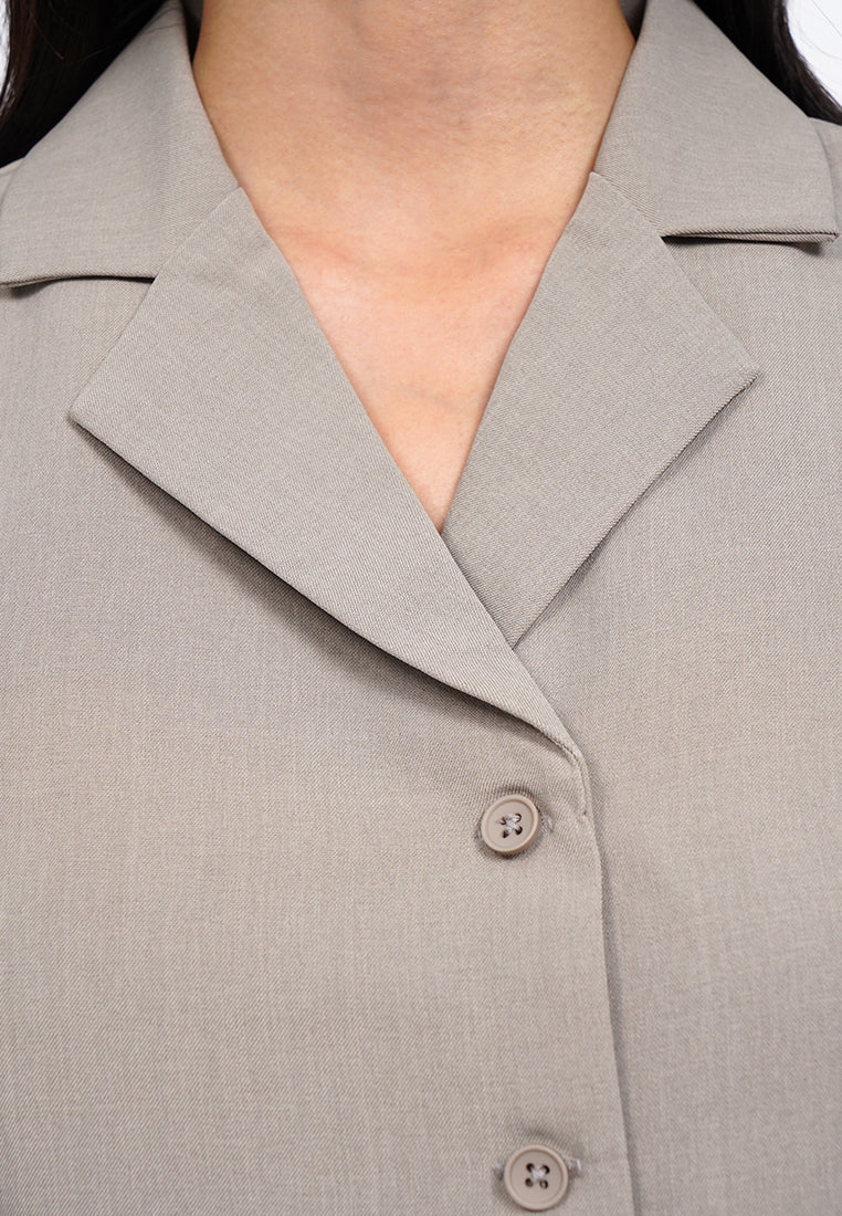 Collared Crop Vest