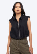 Zip Up Collared Vest