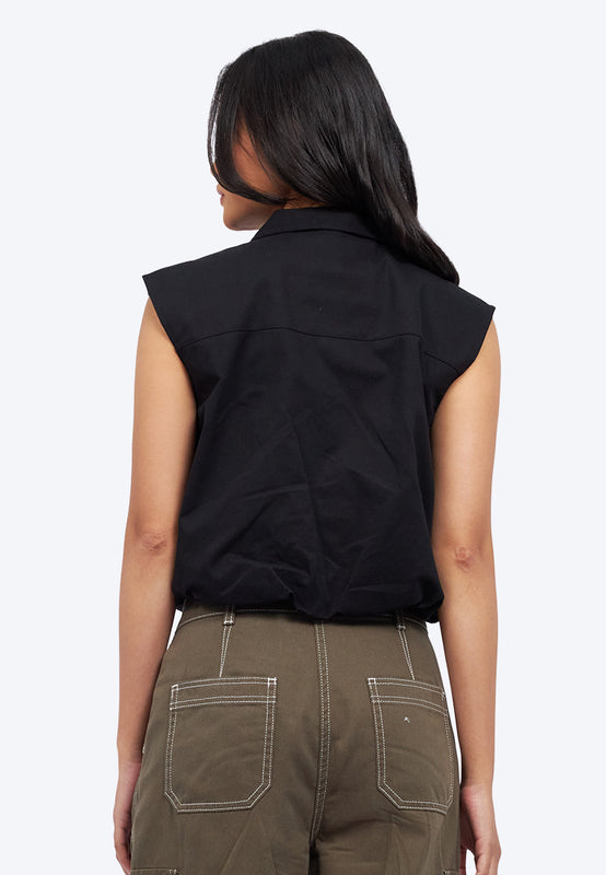 Zip Up Collared Vest