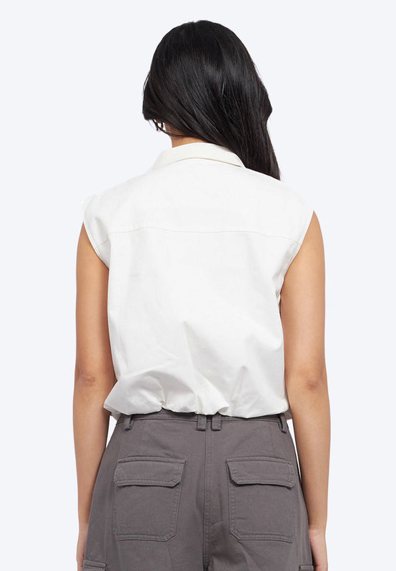 Zip Up Collared Vest
