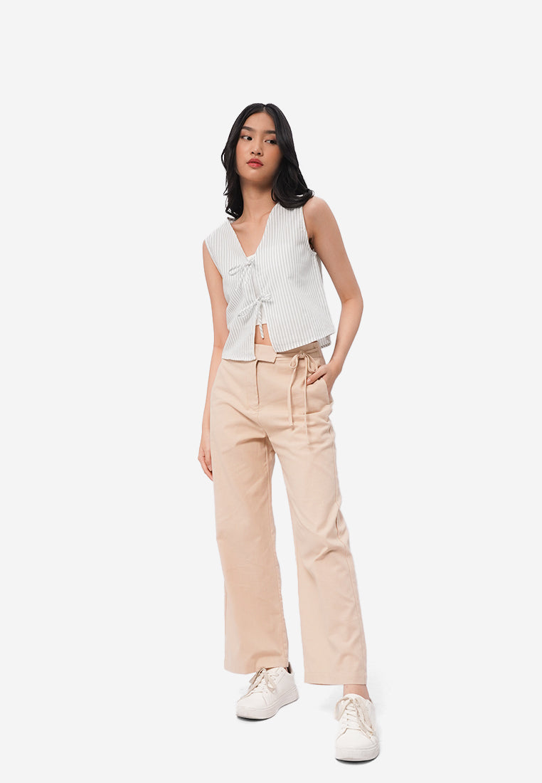 Tied Crop Vest Mint