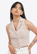 Cropped Halter Vest